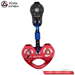 Xinda zipline ròng rọc dây cáp zipline ròng rọc đôi cáp treo ròng rọc di động nhóm tiết kiệm lao động nâng thiết bị vận chuyển trên cao