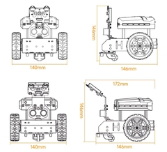 Bộ dụng cụ robot lập trình Python cho trẻ em, xe tự lái thông minh AiNova Smart Car Vision