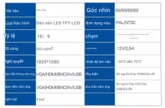 Màn hình không cảm ứng công nghiệp nhúng EYOYO 7-23,8 inch, màn hình giám sát xe