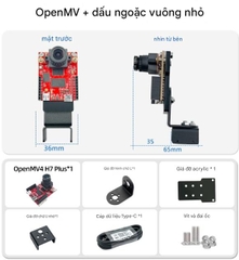 Mô-đun camera thị giác thông minh OpenMV4 H7Plus mã nguồn mở, theo dõi gimbal, cánh tay robot, lập trình Python.