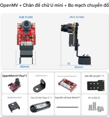 Mô-đun camera thị giác thông minh OpenMV4 H7Plus mã nguồn mở, theo dõi gimbal, cánh tay robot, lập trình Python.