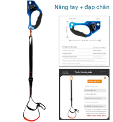 Tay nâng + bàn đạp chân Dây đai an toàn, dây an toàn làm việc trên cao, leo núi đá, bảo hộ chống rơi.