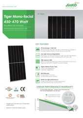 Tấm pin Jinko 470W Loại A 1 Mặt Kính | Tấm pin Jinko solar mới nhất