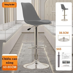 Ghế Quầy Bar, Ghế Makeup, Ghế Trang Điểm, Ghế Xoay 360 Độ Bọc Da Cao Cấp Nhập Khẩu Chính Hãng - Nội Thất ĐVB
