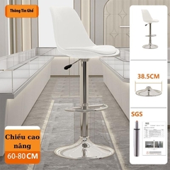 Ghế Quầy Bar, Ghế Makeup, Ghế Trang Điểm, Ghế Xoay 360 Độ Bọc Da Cao Cấp Nhập Khẩu Chính Hãng - Nội Thất ĐVB