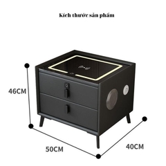 Tủ Đầu Giường,Táp Đầu Giường Thông Minh Có Sạc Không Dây, Đèn Led, Loa Bluetooth Hàng Nhập Khẩu Chính Hãng - Nội Thất ĐAIVIETBIG