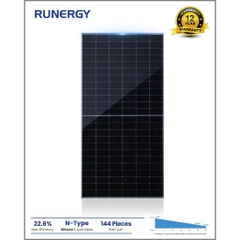 TẤM PIN CAO CẤP RUNERGY 580W N-TYPE TOPCON LOẠI A COCQ ĐẦY ĐỦ 2024