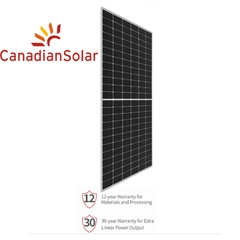 Tấm Pin CANADIAN 580W N-type LOẠI A 2 MẶT KÍNH 2025