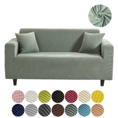 VẢI BỌC SOFA màu trơn nhung gân caro