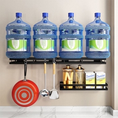 Kệ đựng gia vị - Sơn 3 lớp sang trọng - Kèm 2 móc - 2 miếng DÁN NHỰA siêu dính Tải trọng 5kg