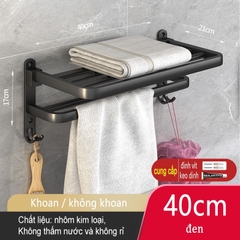 Giá treo khăn/ cọ trang điểm ĐAIVIETBIG gắn tường gấp gọn tiện lợi