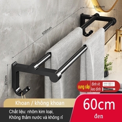Giá treo khăn/ cọ trang điểm ĐAIVIETBIG gắn tường gấp gọn tiện lợi