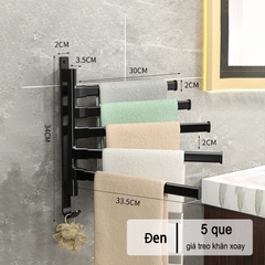 Giá treo khăn/ cọ trang điểm ĐAIVIETBIG gắn tường gấp gọn tiện lợi