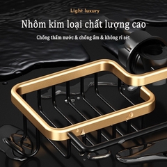 Giá đỡ ĐAIVIETBIG bằng nhôm gắn bồn rửa chén đựng đồ dùng tiện lợi cho nhà bếp