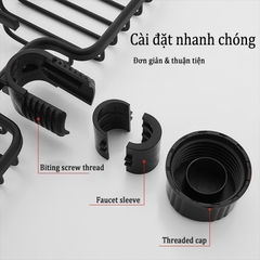Giá đỡ ĐAIVIETBIG bằng nhôm gắn bồn rửa chén đựng đồ dùng tiện lợi cho nhà bếp