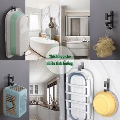 Móc treo đồ gắn tường không cần khoan lỗ dành cho nhà bếp phòng tắm