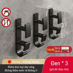 Móc treo đồ gắn tường không cần khoan lỗ dành cho nhà bếp phòng tắm