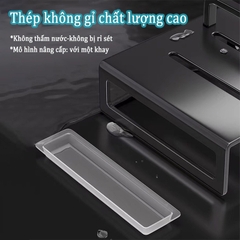 Giá giữ đồ dùng nhà bếp ĐAIVIETBIG gắn tường bằng thép không gỉ có móc treo không cần khoan lỗ dành cho dao muỗng đũa