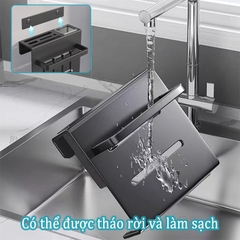 Giá giữ đồ dùng nhà bếp ĐAIVIETBIG gắn tường bằng thép không gỉ có móc treo không cần khoan lỗ dành cho dao muỗng đũa