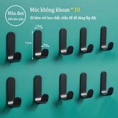 Móc treo đồ gắn tườn bằng kim loại 3m không cần khoan tiện dụng đa năng