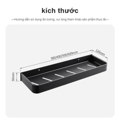 Kệ đựng đồ dùng treo tường gắn phòng tắm không cần lắp khoan lỗ tiện lợi