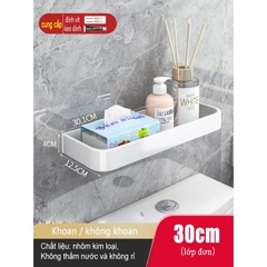 Kệ đựng đồ dùng treo tường gắn phòng tắm không cần lắp khoan lỗ tiện lợi