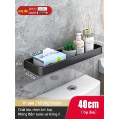 Kệ đựng đồ dùng treo tường gắn phòng tắm không cần lắp khoan lỗ tiện lợi