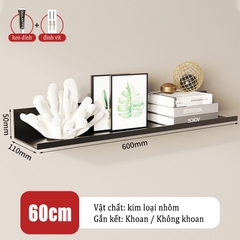 Kệ đựng đồ dùng gắn tường không cần khoan tiện dụng cho phòng khách/ phòng ngủ