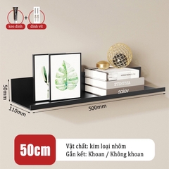 Kệ đựng đồ dùng gắn tường không cần khoan tiện dụng cho phòng khách/ phòng ngủ