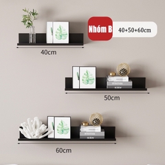 Kệ đựng đồ dùng gắn tường không cần khoan tiện dụng cho phòng khách/ phòng ngủ