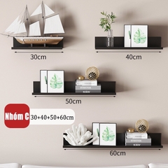Kệ đựng đồ dùng gắn tường không cần khoan tiện dụng cho phòng khách/ phòng ngủ