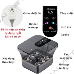 Máy ngâm chân massage Chigo, chân gấp gọn tự động làm nóng An Toàn