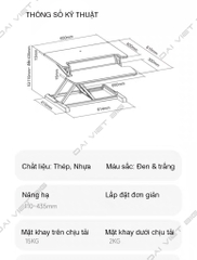 Kệ Nâng Hạ Màn Hình Và Bàn Phím Máy Tính D450