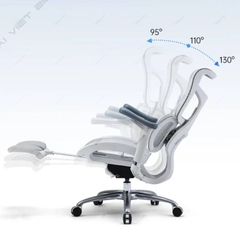Ghế công thái học ergonomic Sihoo Doro S100 tặng kèm gác chân cao cấp, bảo hành 3 năm