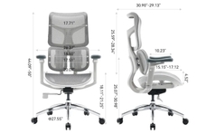 Ghế công thái học ergonomic Sihoo Doro S100 tặng kèm gác chân cao cấp, bảo hành 3 năm