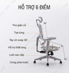 Ghế công thái học ergonomic Sihoo M91C BẢN TAY NÂNG CẤP 3D