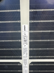Tấm Pin mặt trời Longi 450w LOẠI A 2 mặt kính HIỆU SUẤT CAO 2025
