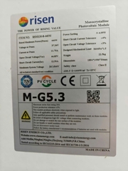 Tấm Pin mặt trời Risen 440W Loại A 1 MẶT KÍNH HIỆU SUẤT CAO 2025
