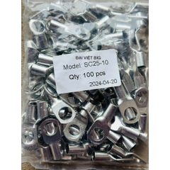 Đầu Cos Loại 1 Cực dày bằng đồng JG / SC mạ chống oxi hóa nhiều kích cỡ, cos tròn trần, cos dây điện