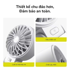 JISULIFE mini Quạt cầm tay 5 tốc độ pin 3600/ 5000mah sử dụng lên đến 19h