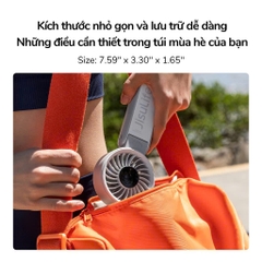 JISULIFE mini Quạt cầm tay 5 tốc độ pin 3600/ 5000mah sử dụng lên đến 19h