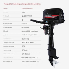 Động cơ gắn thuyền - cano Hangkai - động cơ ngoài