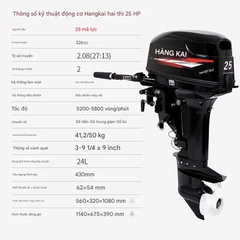 Động cơ gắn thuyền - cano Hangkai - động cơ ngoài