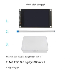 Mô-đun hiển thị màn hình cảm ứng điện dung TFT LCD cổng nối tiếp SPI 3,5 inch phiên bản IPS 320*480 màu đen
