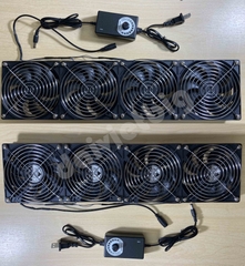 Quạt Tản Nhiệt 4 Cái 12x48cm Kèm Điều Tốc – Sức Gió Mạnh Mẽ, Làm Mát Siêu Hiệu Quả!