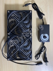 Quạt Tản Nhiệt Đôi 12x24cm Có Điều Tốc