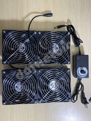 Quạt Tản Nhiệt Vuông 4 Cái 24x24cm – Làm Mát Mạnh Mẽ, Gọn Gàng, Dễ Lắp Đặt!