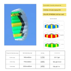 Diều dù mềm 2 dây – Chất liệu 40D Nylon Ripstop