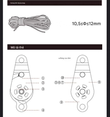 Bộ Ròng rọc Nâng Đa Năng Tự Khóa Ngoài trời XINDA (XINDA Outdoor Equipment).