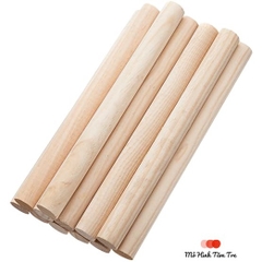 Thanh gỗ thông tròn dài 30cm (phi 8,10,12, 20, 25, 30mm) làm macrame